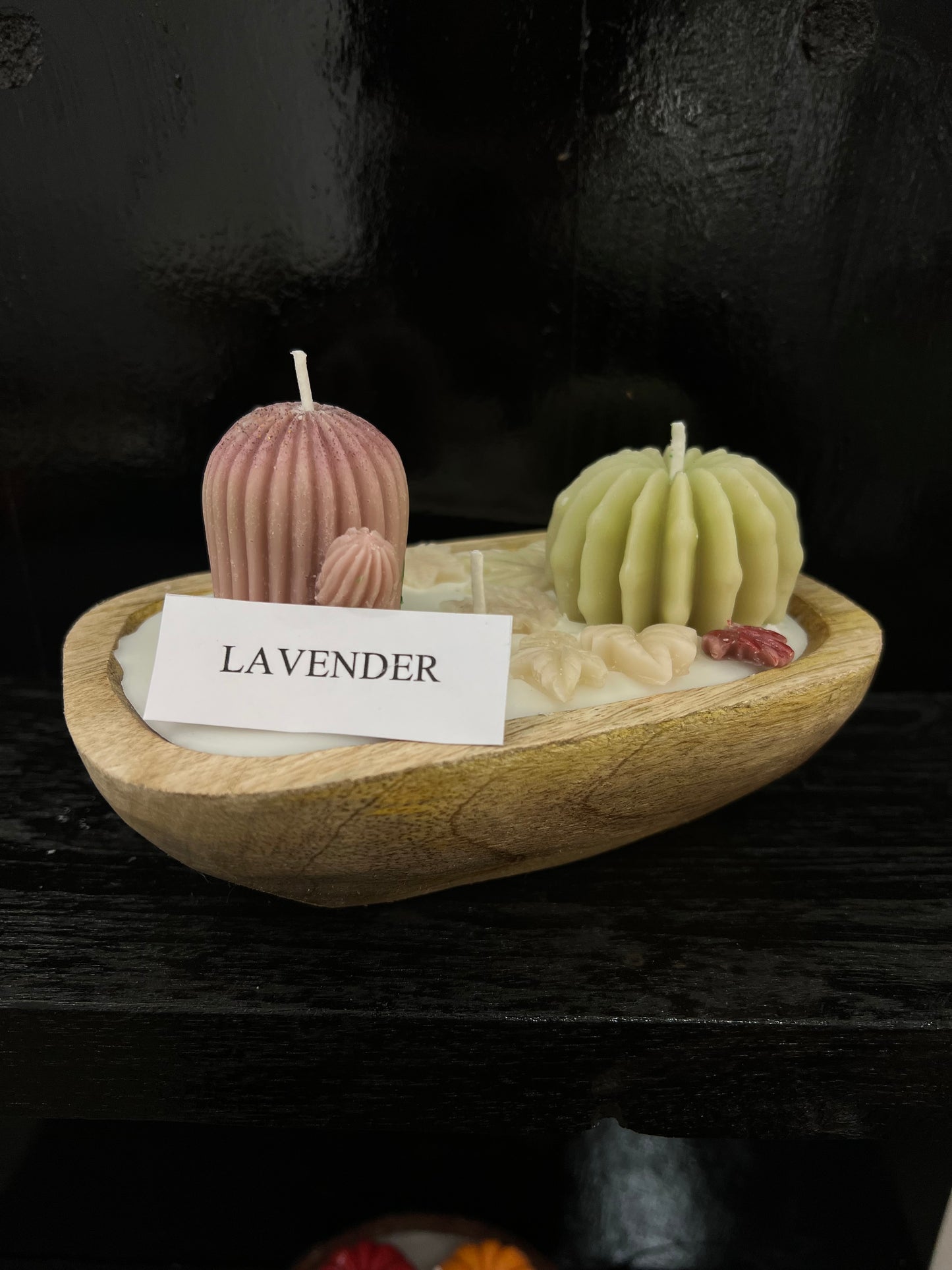 Botanical Wooden Bowl Candle