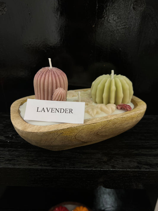 Botanical Wooden Bowl Candle